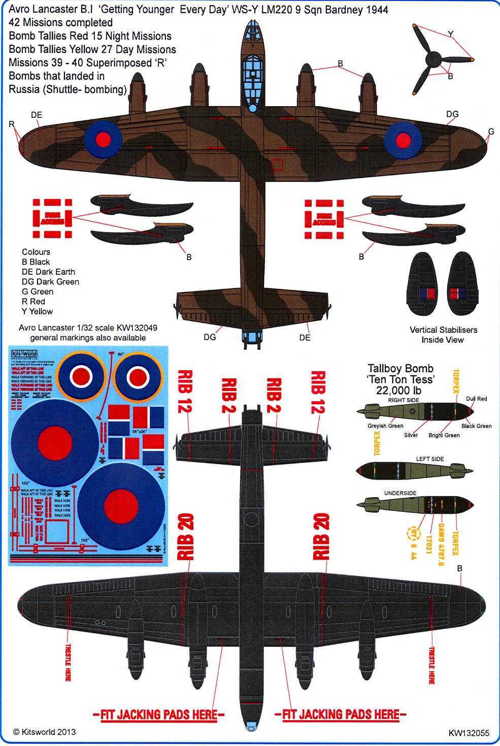 Kits World Decals 1/32 AVRO LANCASTER B.I Getting Younger Every Day eBay